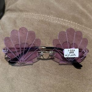 Purple shell sunglasses women/kids brand new never used